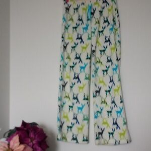Ladies Pajama Pants with Colorful Deer Print